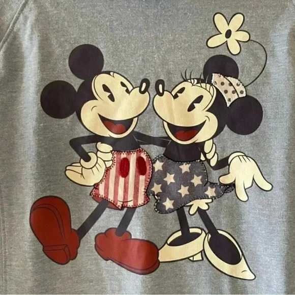 Disney Women's Blue Cowl Neck Mickey Long Sleeves Sweatshirt SZ M - Picture 7 of 10